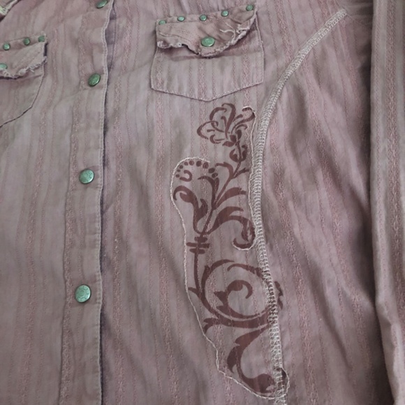 Wrangler Western Snap Button Down Shirt - Picture 4 of 10